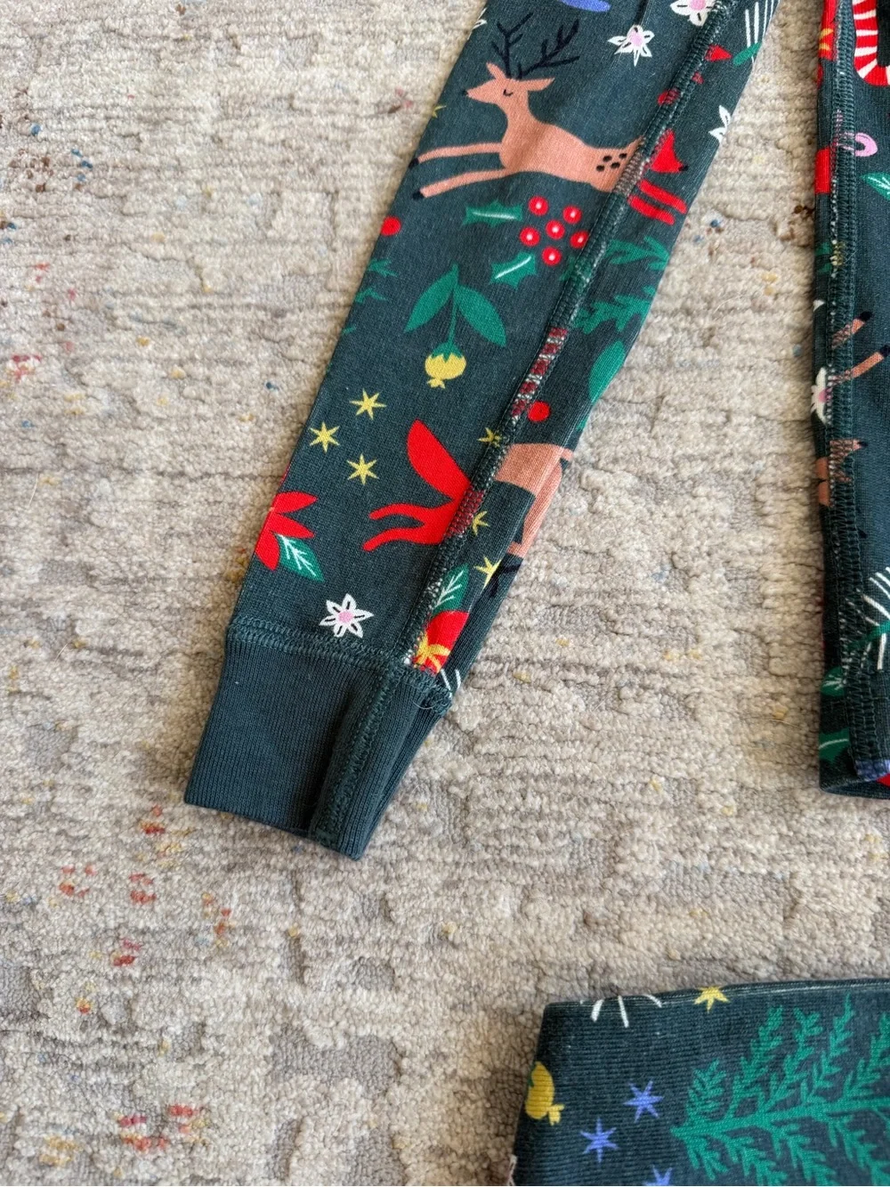 Hanna Andersson Christmas Pajama Set Size 8 Holiday Animals Reindeer